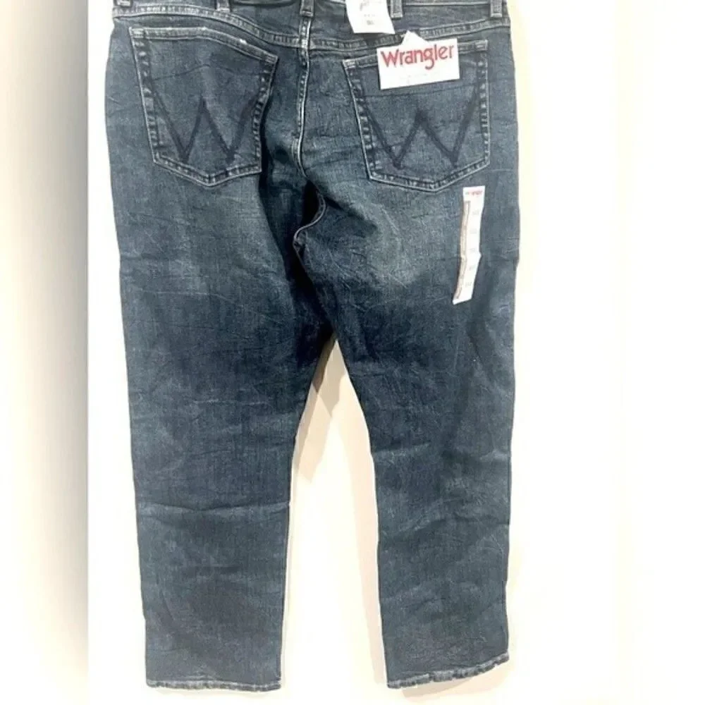 WRANGLER Men's Wrangler Legacy Straight-Leg Slim Straight Jeans blue pants 36/30